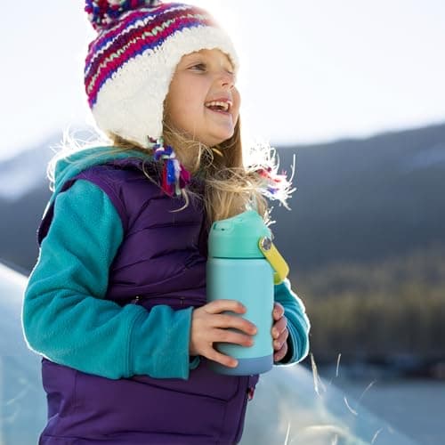 Fijinhom Kids Water Bottle, 360ml/12oz, Stainless Steel Insulated Water Bottle with Straw, Vacuum Leakproof, Kids Water Bottles for School Boys Girls, Keep Drinks Hot Cold,BPA Free,Pink — view 6