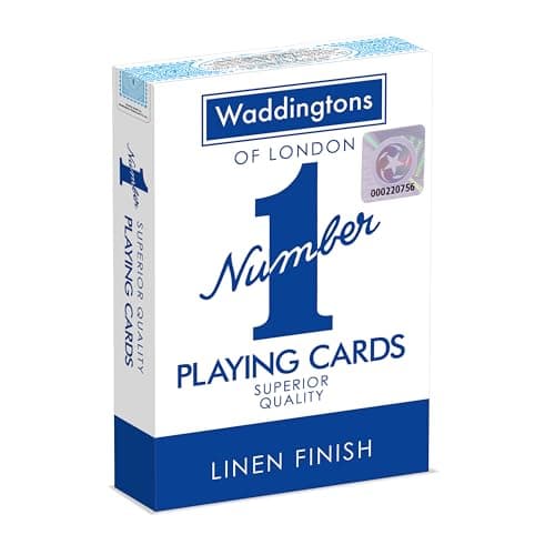 Waddingtons Number 1 Playing Card Game, play fish, slap jack, crazy eights and rummy, Great Travel Companion, Gifts and Toys for Boys, Girls and Adults-Single or 1 Deck of Cards in Red or Blue Colour — view 3