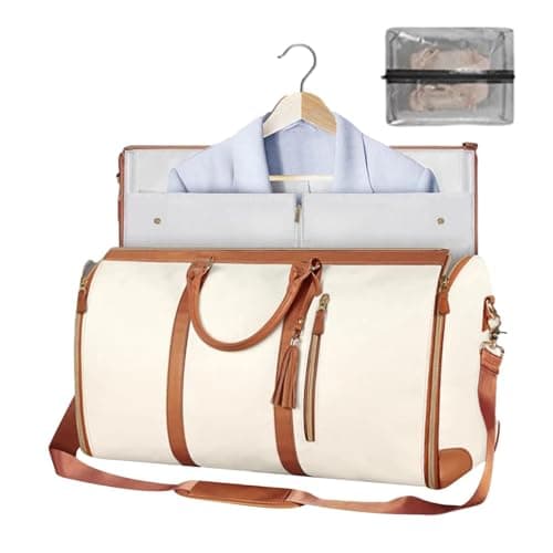 Garment Bag For Travel, Convertible Carry On Garment Bag, Large Capacity Travel Duffel Bags With Shoe Pouch, 2 In 1 Hanging Suitcase Suit Bag For Women & Men
