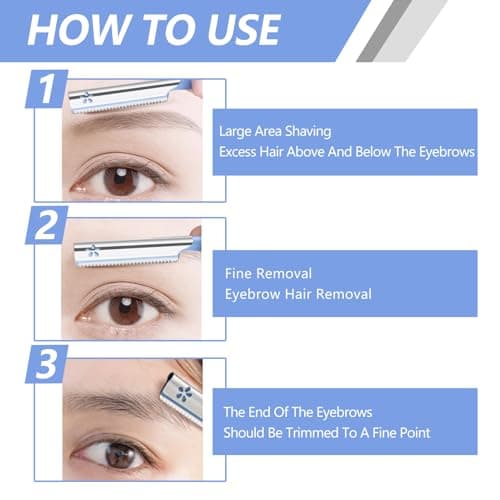 10 PCS Straight Edge Razor, Dermaplaning Tool, Stainless Steel Blade — view 3