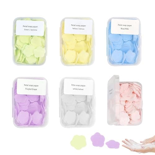 6Boxes Mini Travel Soap Paper Sheets