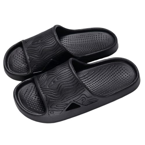 Unisex Summer Thick Soled Indoor Slippers for Home, Non-Slip Soft Sole Bathroom Slippers with Cushioned Support, Lightweight Slide Sandals for Men and Women, Easy to Clean (Purple, 5) — view 4