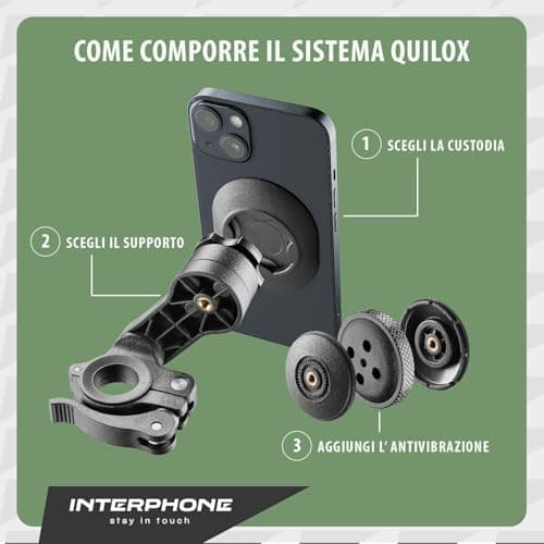 Quiklox Case for Apple iPhone 16 PRO MAX Tetraforce for Motorcycle Car or Bike Attachments - Cover Holder for Mobile Phone - Modular QUIKLOX System - Quick Release Snap Black — view 5