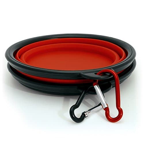 iGadgitz Set of 2 Foldable Travel Silicone Dog Bowl Food Water Feeding Portable Dish for Pet — view 3