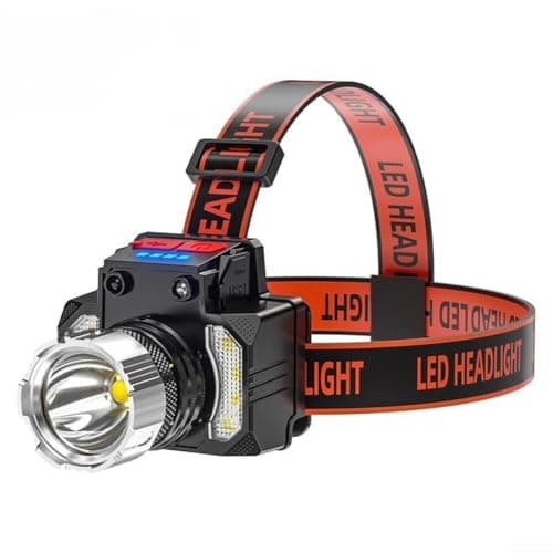 Rechargeable Head for torch with Motion Sensor - LED Headlamp Waterproof IPX4 for Running Camping Fishing Hiking Cycling Dog Walking Adults Kids Lightweight Adjustable Focus 60° Tilt USB C Charging — view 2