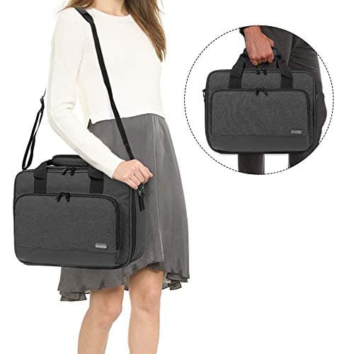 Luxja Projector Bag, Projector Case with Pockets for Accessories, Black — view 6