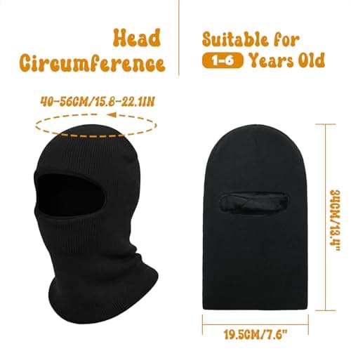 DRESHOW Kids Winter Warm Hat Scarf Baby Earflap Beanies Fleece Lined Knit Hood Toddler Hat Windproof Balaclava Kids 1-6 Years — view 5