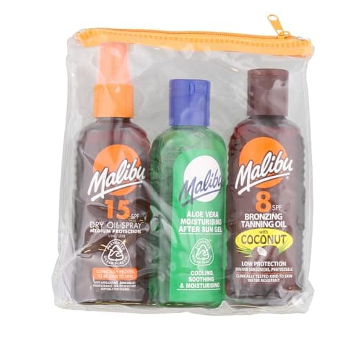 Malibu Sun Travel Tanning Essentials Set, 3 x 100ml