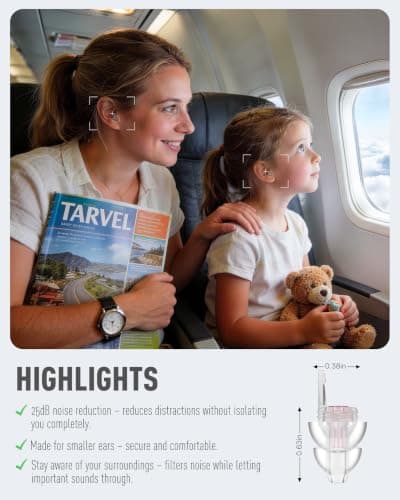 Naiicute Ear Plugs for Flying, Pressure Filtering Protection 2Pair Reusable — view 4
