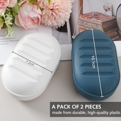 2PCS Travel Soap Case Soap Dish with Lid for Shower Bathroom School Gym — view 5