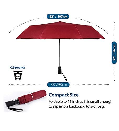 SY Compact Travel Umbrella Automatic Windproof Umbrellas Strong Compact Umbrella in Rain for Women Men — view 4