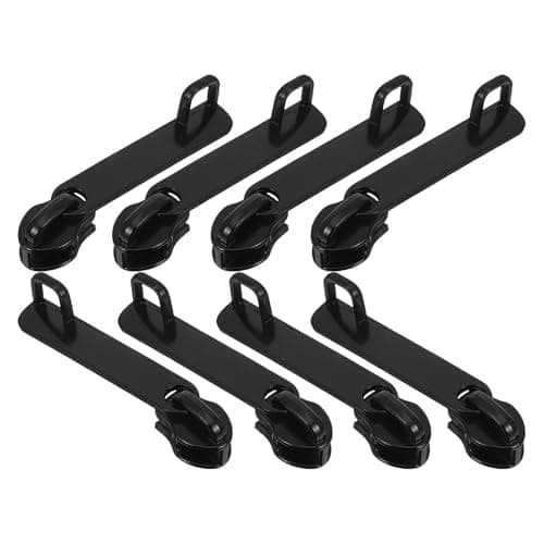 BELLIFFY 8pcs Detachable Double Layer Zipper Pulls for Luggage, Black