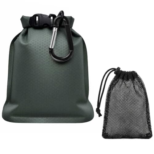 Kemay Travel Soap Bag, Waterproof Leakproof Soap Travel Case, Quick Drying Soap Bar Bag Portable Soap Holder with Lathering Mesh Bag and Carabiner for Camping, Gym, Outdoor
