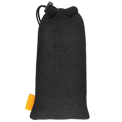 JASOLYI Storage Bag Drawstring Carrying Case Cover Holder Protective Nylon Phone Pouch Mesh Mobile Universal Portable Power Bank Case Travel Cable Organiser Drawstring Bag(5.5 Inch, Black) — view 5