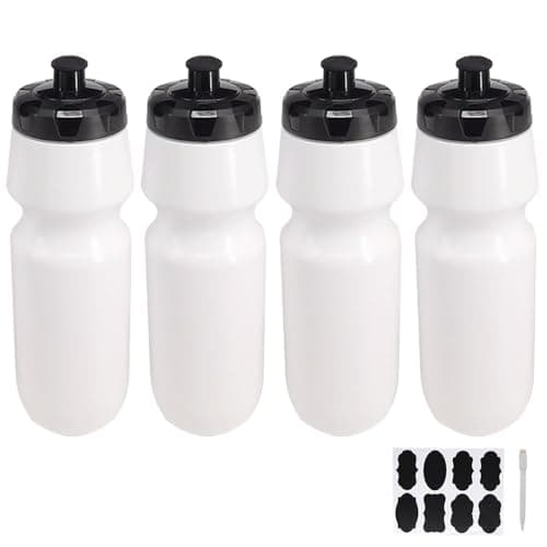 ZMCYN 4 Pack 800ml Squeeze Sport Water Bottles for Gym Hiking Running