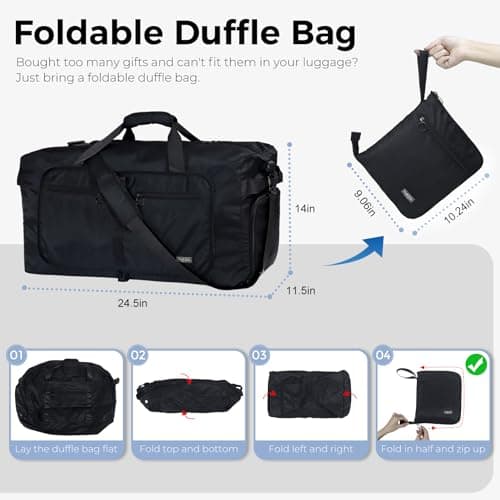 Fmeida 65L Foldable Travel Duffle Bag Waterproof Holdall Luggage Bags — view 2
