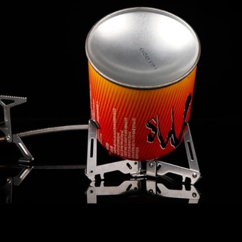 Camp Stove Stand - Tripod Bracket for Gas Can Stabilizer | Foldable Stainless Steel Tank Holder | Portable Cooking Stove Base for Camping | Hiking Burner Support for Outdoor Kitchen | Travel — view 4