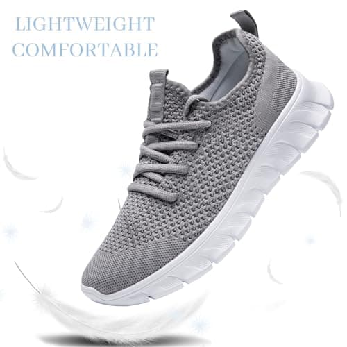 Trainers Men Women Running Shoes Slip On Gym Sports Grey Size 6 UK — view 2