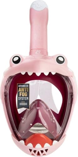 Cressi Kiddy Kids Full Face Snorkel Mask - Kids Snorkel Set with CO2-Safe Exhalation Valve - Soft Silicone Skirt & Swimming Mask Comfort - Family Owned Scuba Diving Equipment - Pink/Purple/White — view 2