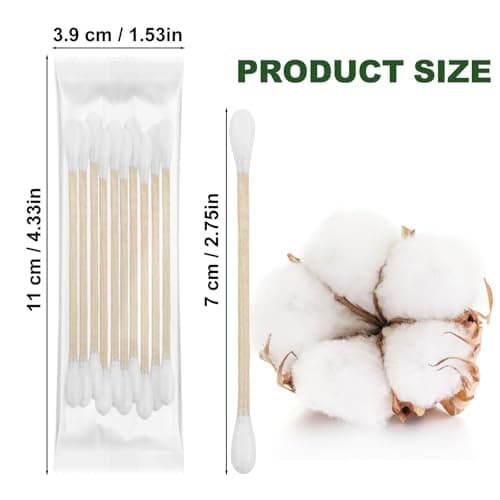 50 Cotton Swabs Travel Size,Individually Wrapped Cotton Swabs Bulk — view 3