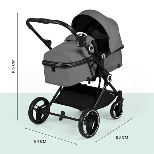 Ickle Bubba Atom 3 in 1 Travel System pram with Astral Car Seat (Graphite) — view 5