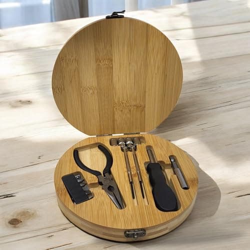 Personalised Bamboo Multi-Tool Gift Set | Engraved Screwdriver & Pliers Set for Him | Eco-Friendly DIY Toolkit | Custom Engraved Gift for Dad, Birthday or Father’s Day — view 2