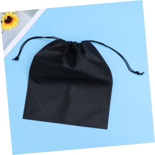 12pcs Black Nonwoven Fabric Drawstring Storage Bags 40x30cm — view 5