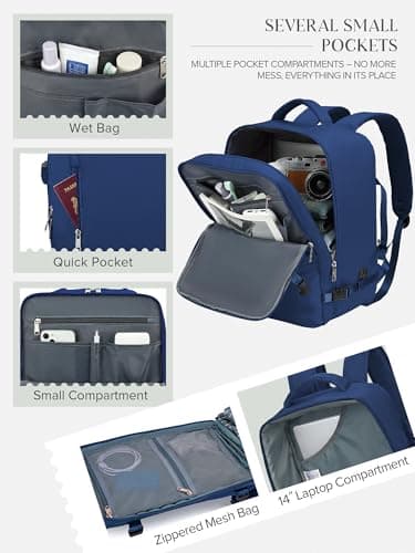 Hayayu Ryanair Cabin Bags 40x30x20 Underseat Carry-on Backpack Hand Luggage — view 3