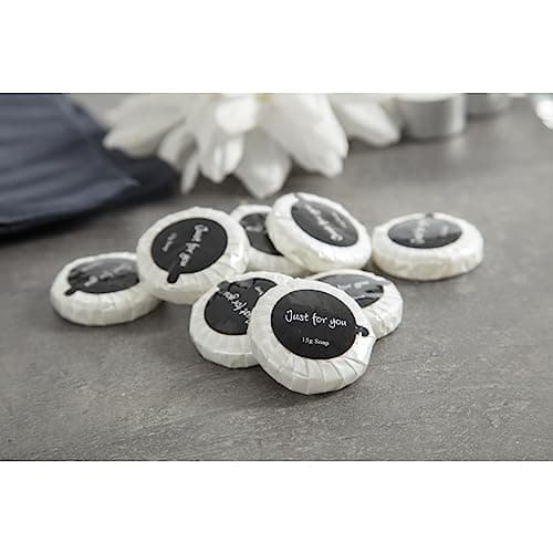 Travel Toiletries - Just for You Soap 20ml (Pack of 100), Weight: 15 grams per Soap, Dimensions: 45(Dia) x 10mm, REACH Compliant Hotel Soaps, Pleasant Fragrance, Individually Wrapped Soaps | GF951 — view 2