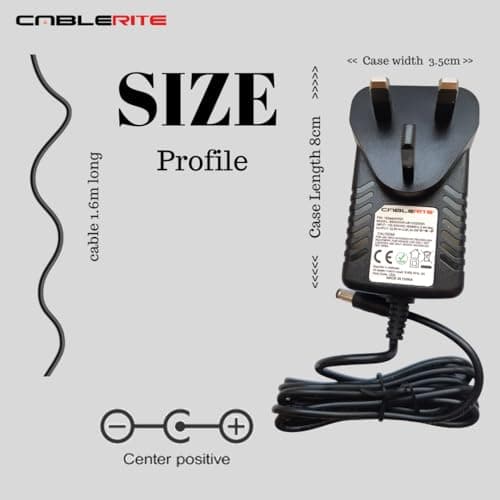 Cablerite Power Adapter for TP-Link Deco Mesh WiFi, 12V 2A, Compatible with S4, M3, M4, M5, M9, P9, X20, X55, X60, X68, XE75, X90, X4300 — view 4