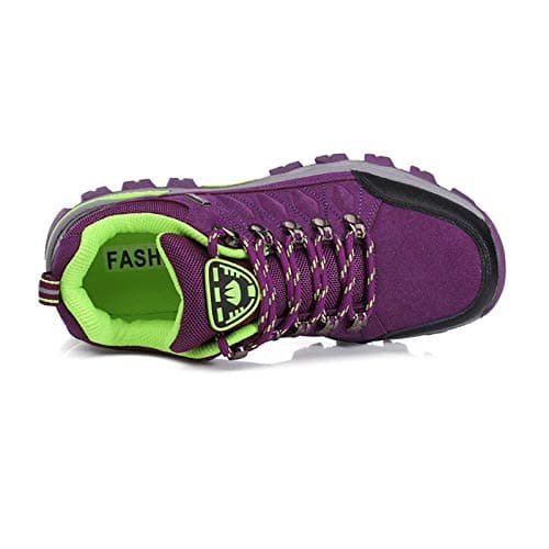 Waterproof Womens Walking Shoes Anti Slip Lightweight Outdoor Sports Trainers Breathable Comfort Travel Climbing Trekking Sneakers Purple — view 5