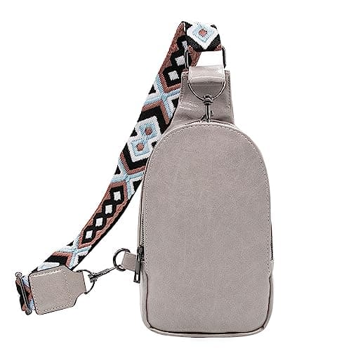 Long Keeper Crossbody Sling Bag PU Leather Sling Backpack for Women Men Small Shoulder Backpack Chest Bag Waterproof Travel Outdoor Casual Daypack