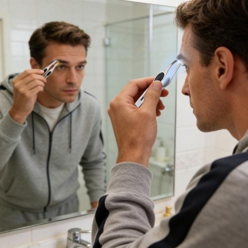 Tweezers for Eyebrows with Light Professional Stainless Steel Plucker Hair — view 3