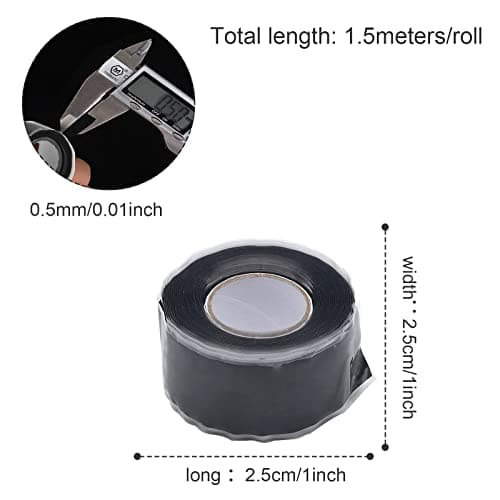 2Pcs Multi-purpose Repair Sealing Insulation Tape Silicone Waterproof Tape Rubber Tape Pipe Water Hose Leakage Sealing for Emergency Pipe Plumbing Repair Electrical Wire Wrap Water Hose Leak — view 2