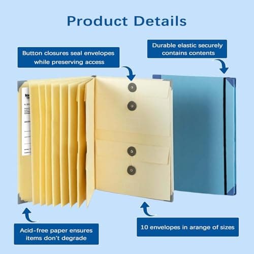 in Case I Die Binder, Life Book Document Organizer, Expanding File Folder with Pockets, Portable Folio for Birth Certificates, Passports, Important Papers Home Office School (Beige, One Size) — view 4