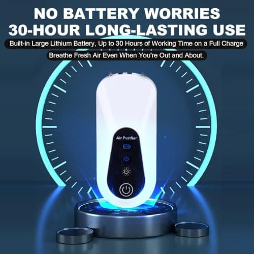 Personal Air Filter Rechargeable Quiet Personal Wearable Battery Filter — view 4