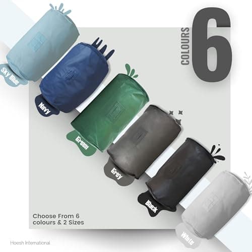 Hoesh UK Sky Blue Single Duvet Storage Bag - Breathable Cotton Under Bed Blanket, Comforter & Quilt Holder Organizer - Zippered Underbed Duvet Holder for Bedding — view 3