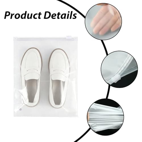 Shensuii Zip Lock Bags for Storage, 10Pcs White 30 X 40cm — view 3