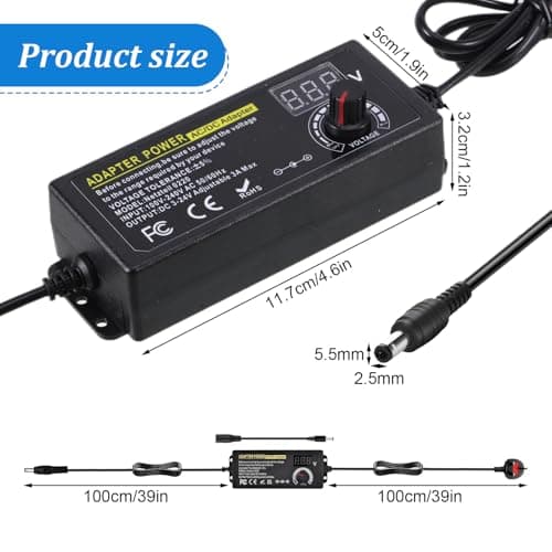 Universal Power Supply,3V~24V 3A 72W Adjustable Variable Adapter Charger — view 4