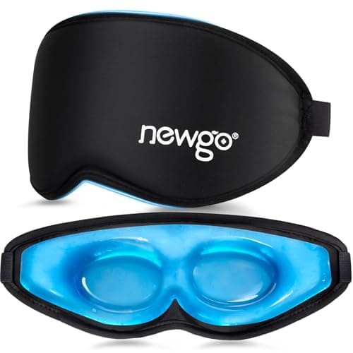 NEWGO Cooling Gel Weighted Eye Mask for Sleeping, 3D Contour Cold Compress