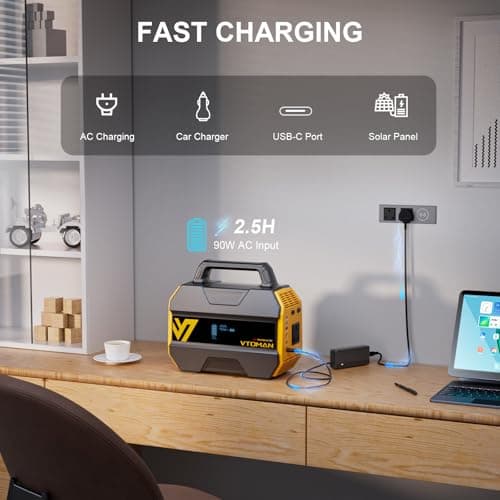 VTOMAN FlashSpeed ​​300 Portable Power Station – 230Wh LiFePO4 Battery — view 4