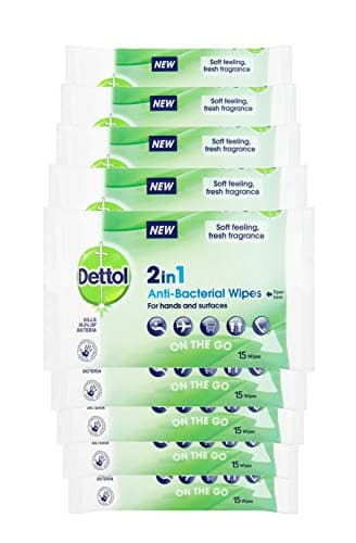 Dettol Antibacterial Hand Wipes, Fresh Scent (9 x 15) 135
