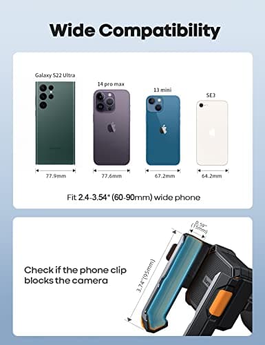 Lamicall Motorcycle Phone Holder for Filming - 【1s Quick Release】 Motorbike Phone Mount Universal Phone Holder Bike for iPhone 18 17 16 15 14 13 Pro Max Plus Air Mini, Samsung S26, 4.7-7” Cellphone — view 5