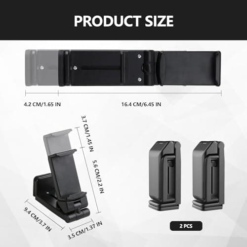 CHUMHU Airplane Phone Holder, 2 pcs Phone Holder for Plane Travel, Aeroplane Phone Hold er, Phone Ho lder for Pl ane, Suitable for Daily Office, Watching TV Series at Home, Flying — view 2