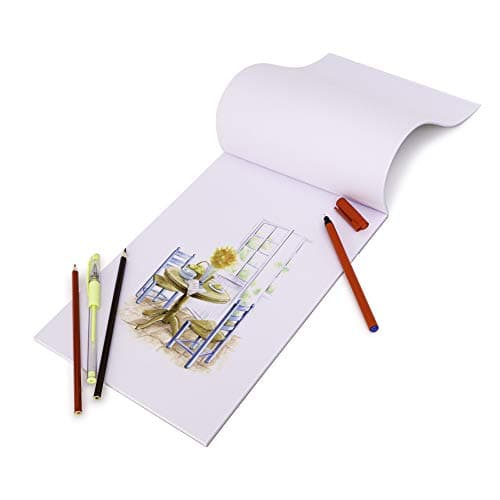 abeec A4 Plain Paper Drawing Pad - 72 Sheet Sketch Book - A4 Drawing Pad - Arts and Craft Scrap Book Essential for Kids Activity Packs - Colouring Books for Children - Drawing Paper for Children — view 4
