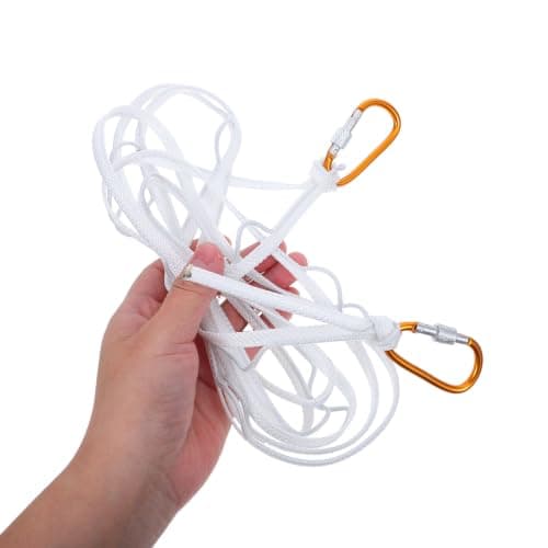 Portable Clothesline Travel Rope with Hooks, Gold Buckle — view 4
