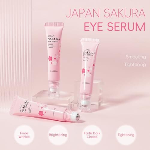 Skin Care Sets & Kits For Women Gifts, Sakura Pamper Gifts for Women, Travel Skincare Set for Brightening - Cleanser, Serum, Cream, Eye Serum, Face & Mud & Sleep Mask*2, Brush, Headband — view 3