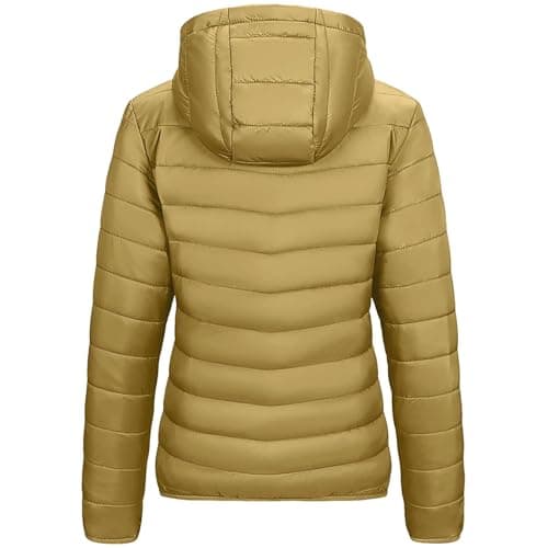 Mrat Women's Down Jacket Lightweight Hood Puffer Jacket Packable Down Feather Casual Loose Quilted Ladies Solid Color Padded Jackets Bubble Overcoats Winter Warm Outwear — view 5
