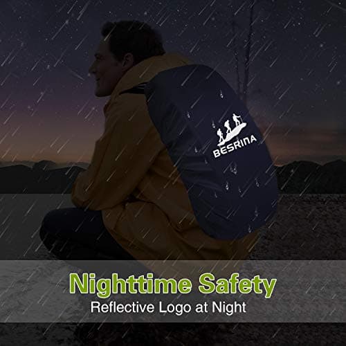 Besrina 15-90L Waterproof Backpack Rain Cover with Reflective Safety Strip — view 5
