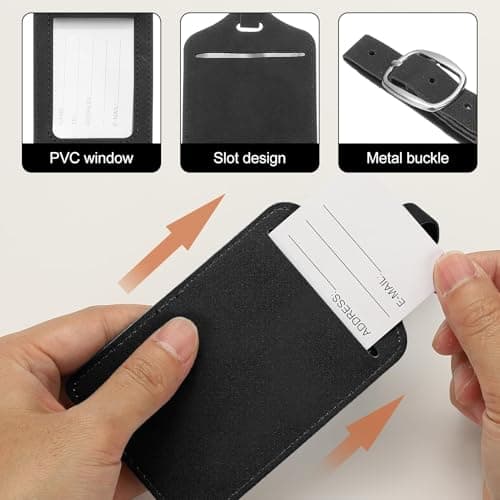 Passport Holder Cover, PU Leather RFID Blocking Travel Wallet for Men Women — view 3